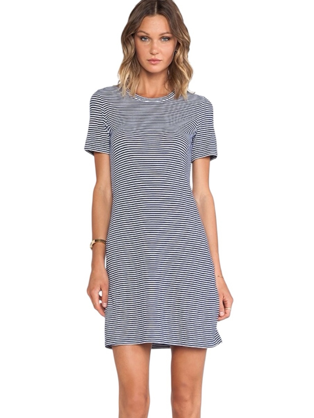 Theory Cherry mini t-shirt dress blue white stripes size P or XS